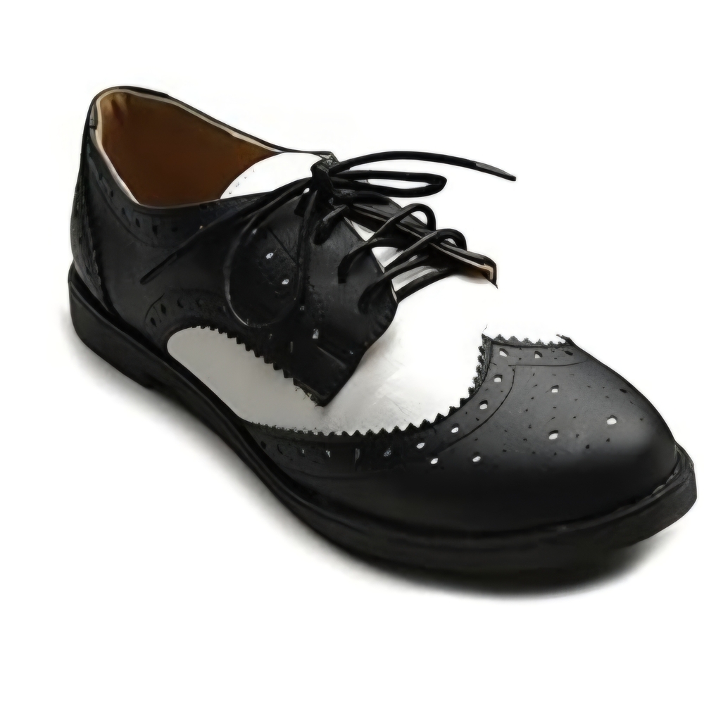 Classic Black and White Men's Dress Shoes